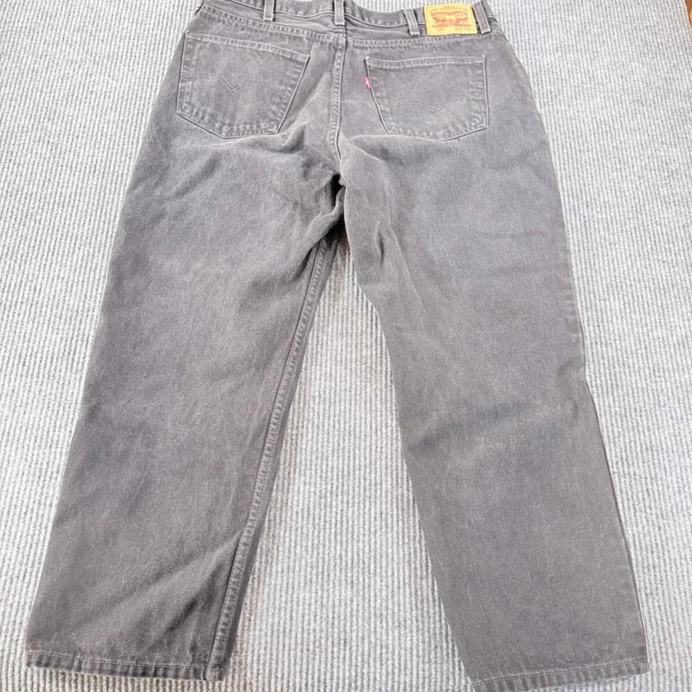 Levis 550 Relaxed Fit Tapered Leg Jeans Mens 40x30 Faded Black Charcoal Denim